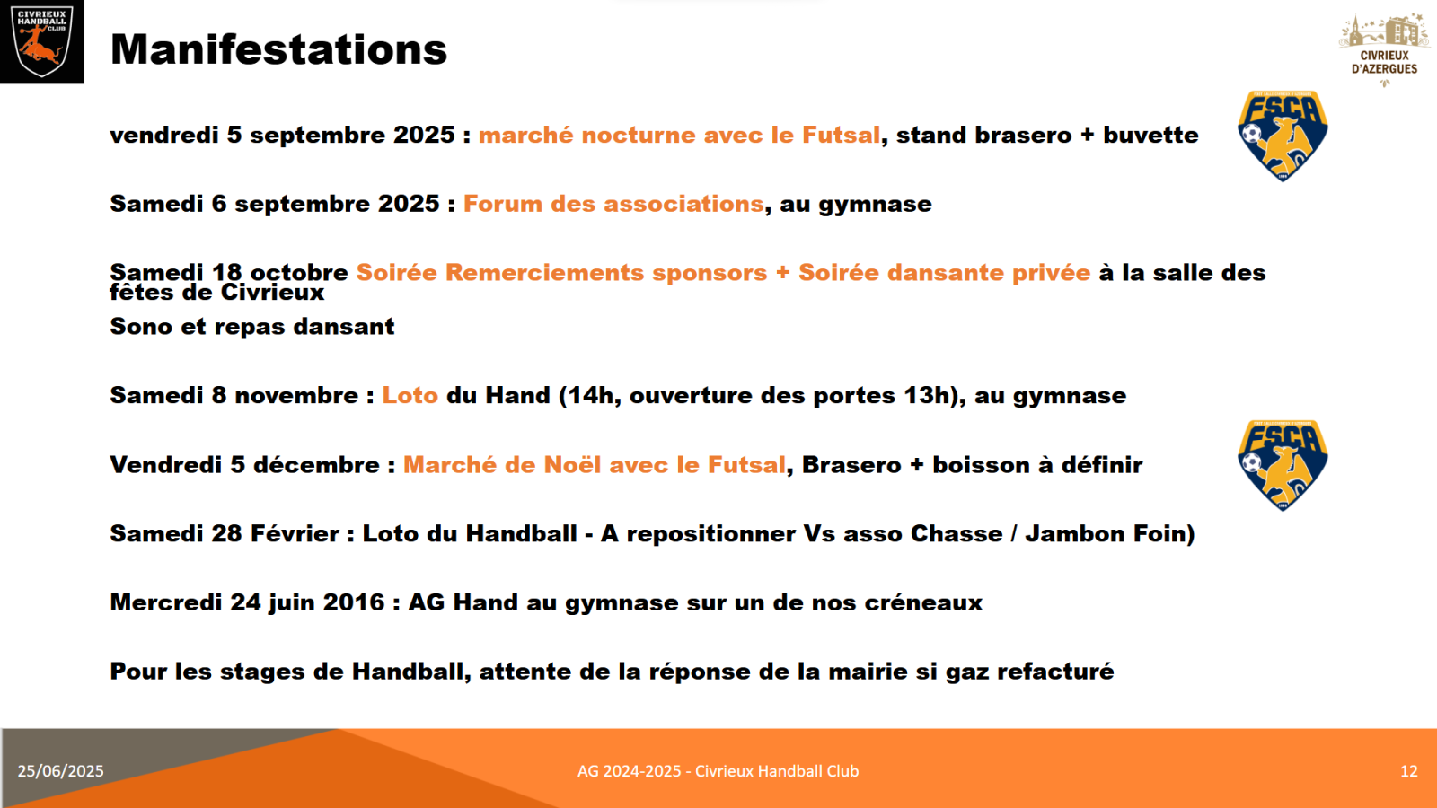 CHC 12 MANIFESTATIONS
